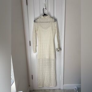 Abercrombie & Fitch Sheer Maxi Dress